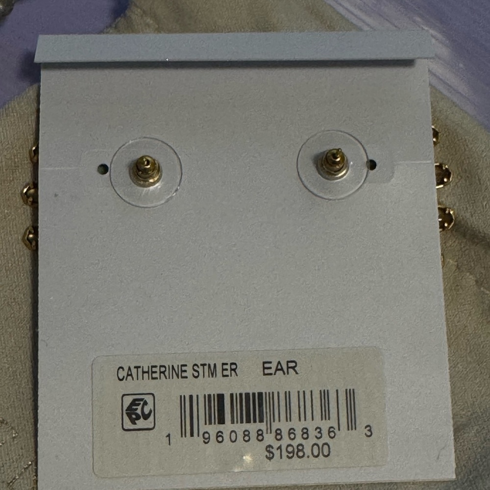 NEW Kendra Scott Catherine Vintage Gold Statement Earrings Multi Mix NWT - Picture 8 of 10